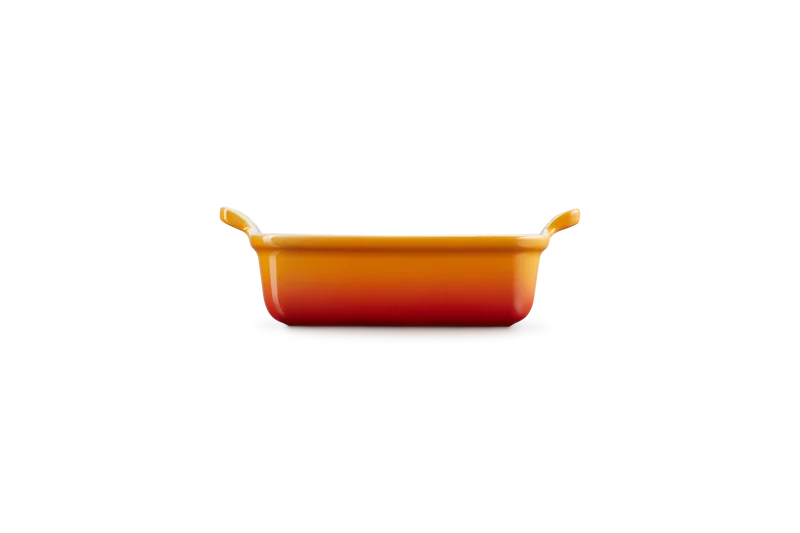 Rechteckige Auflaufform von Le Creuset, Farbe „Orangerot“