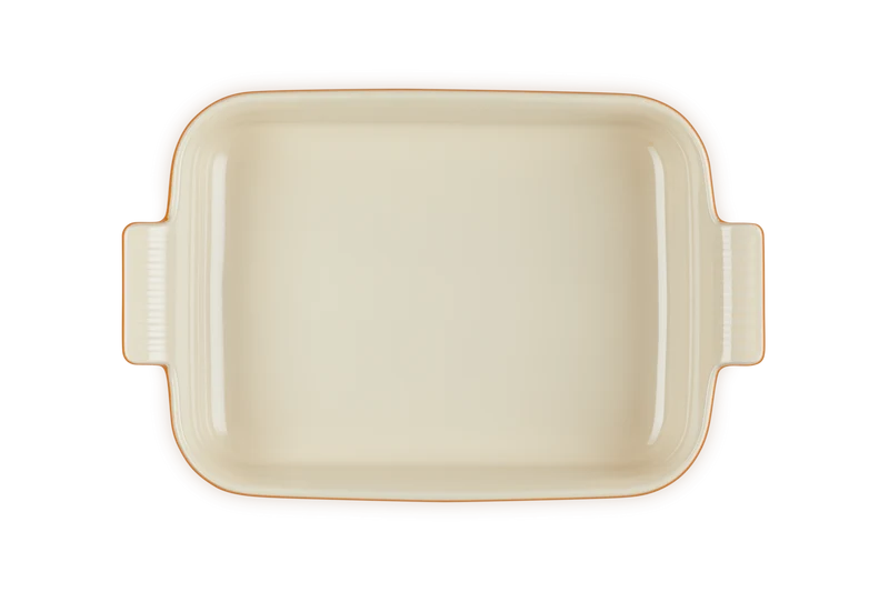 Rechteckige Auflaufform von Le Creuset, Farbe „Orangerot“