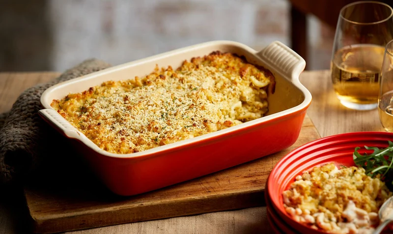 Rechteckige Auflaufform von Le Creuset, Farbe „Orangerot“