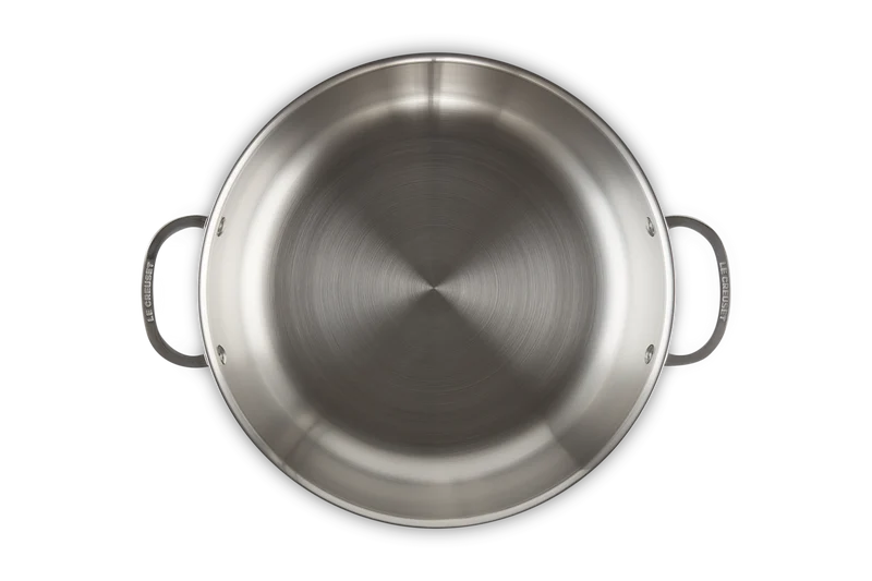 Le Creuset Provençal Bratpfanne / Flache Schmorpfanne Ø30cm / 4,3L 'Edelstahl Signature'