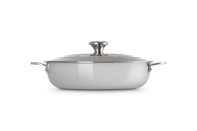 Le Creuset Provençal Bratpfanne / Flache Schmorpfanne Ø30cm / 4,3L 'Edelstahl Signature'