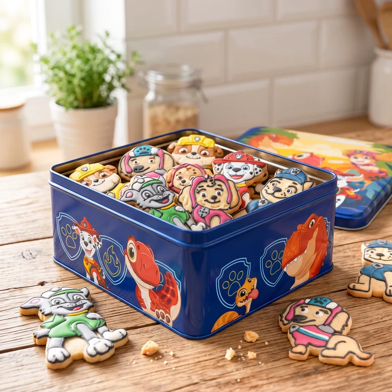 Paw Patrol Gebäckdose Dunkelblau 21 x 21cm | H 10cm