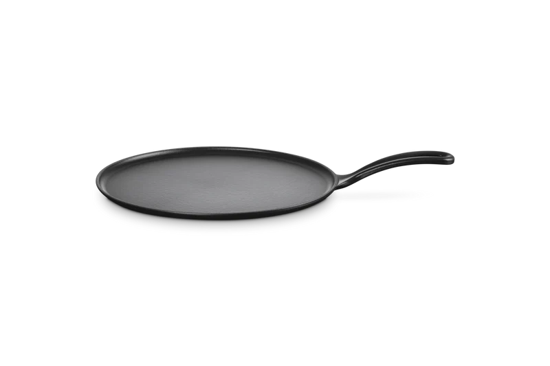 Le Creuset Pfannkuchenpfanne aus Gusseisen, „Matt Schwarz“, Ø 27 cm
