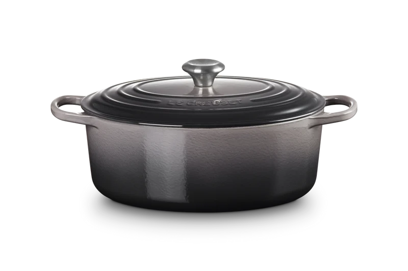 Le Creuset Ovaler Schmortopf Signature 'Flint'