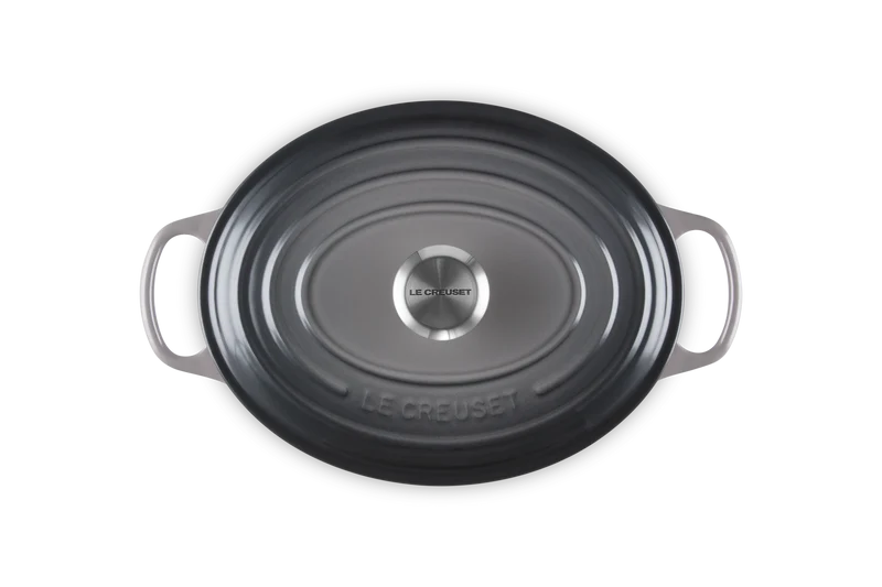 Le Creuset Ovaler Schmortopf Signature 'Flint'