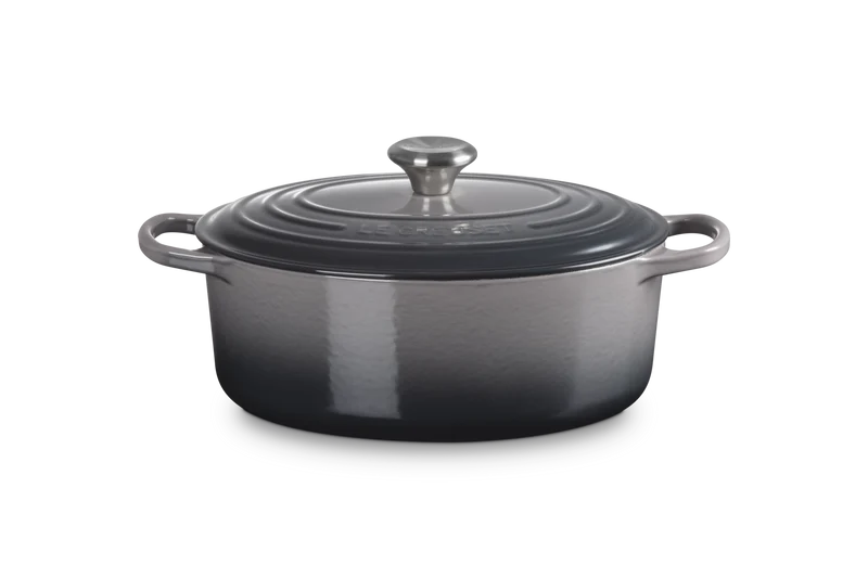 Le Creuset Ovaler Schmortopf Signature 'Flint'