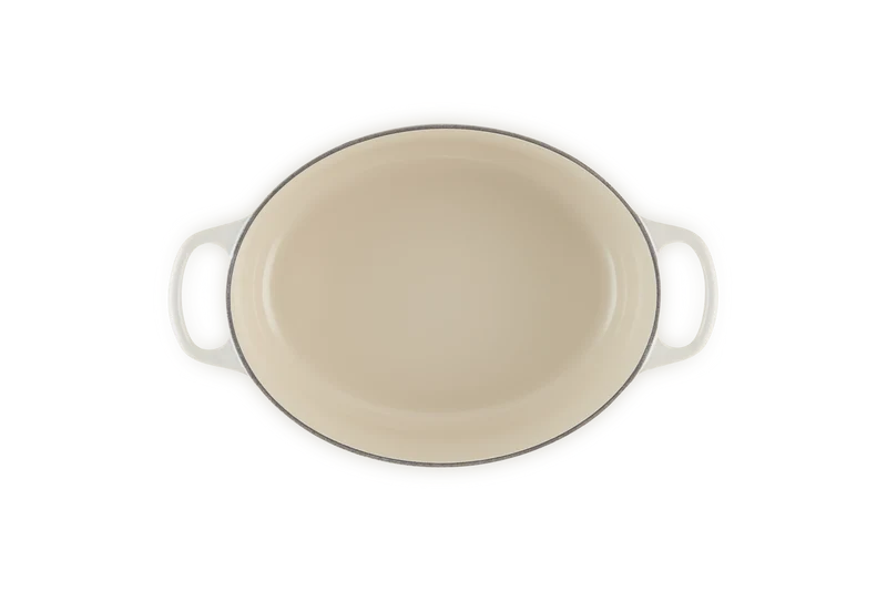 Le Creuset Ovaler Schmortopf Signature „Meringue“