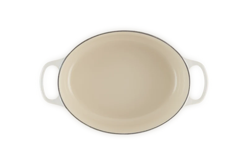 Le Creuset Ovaler Schmortopf Signature „Meringue“