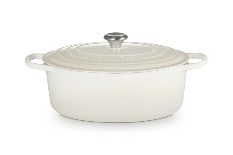 Le Creuset Ovaler Schmortopf Signature „Meringue“