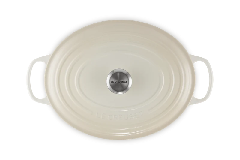 Le Creuset Ovaler Schmortopf Signature „Meringue“