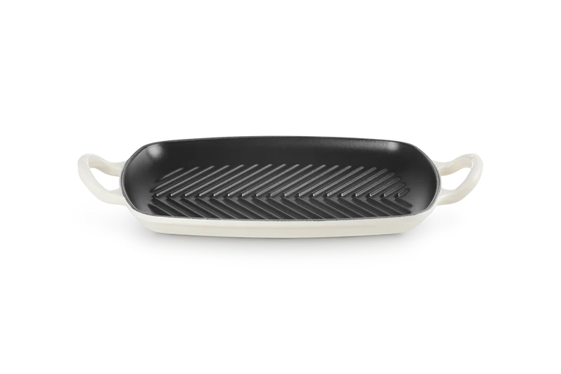 Le Creuset Grillplatte Rechteckig 'Meringue'