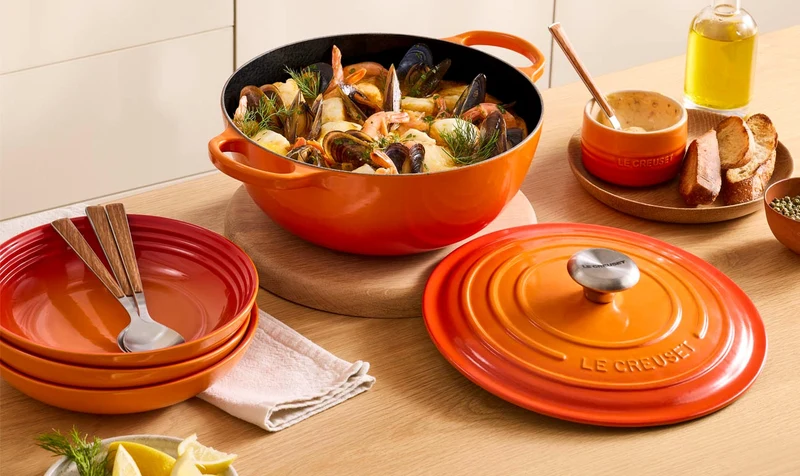 Le Creuset Marmite Kasserolle Signature 'Bamboo' Ø26cm / 4,1L