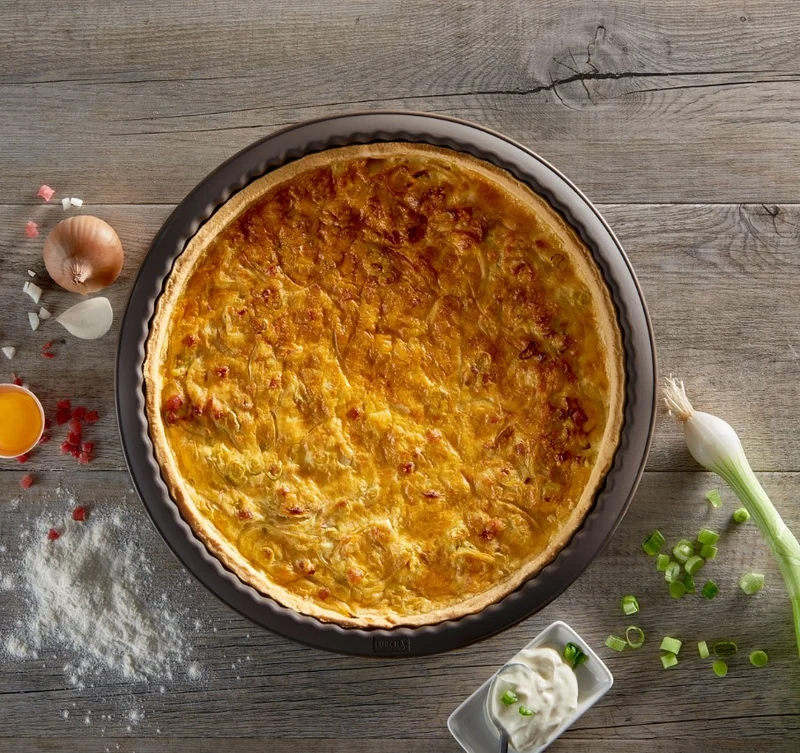 FlexiForm Quiche 26cm mit Glasboden braun