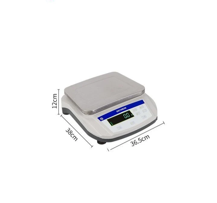 Tischwaage mit Wägeplatte aus Edelstahl, Bereich 6 bis 30 KG, Ablesbarkeit 0.1 g