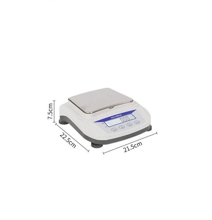 Tischwaage mit Wägeplatte aus Edelstahl, Bereich 300 bis 2.000 g, Ablesbarkeit 0.01 g