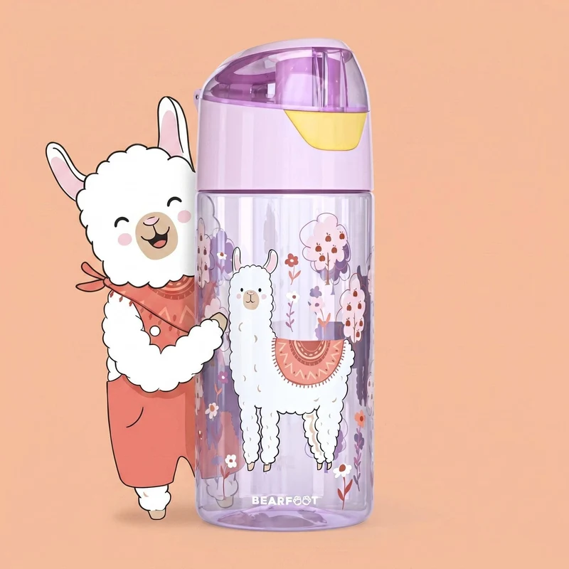 Trinkflasche Kinder, leichte Wasserflasche - Lama
