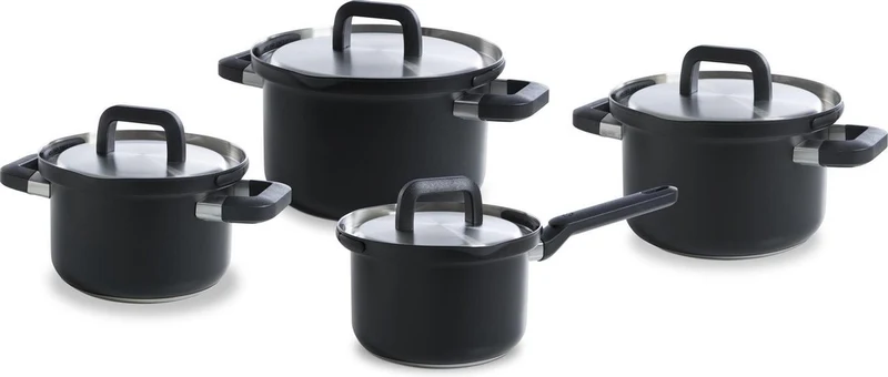 BK 4-teiliges Pfannenset „Flow Cool Black“