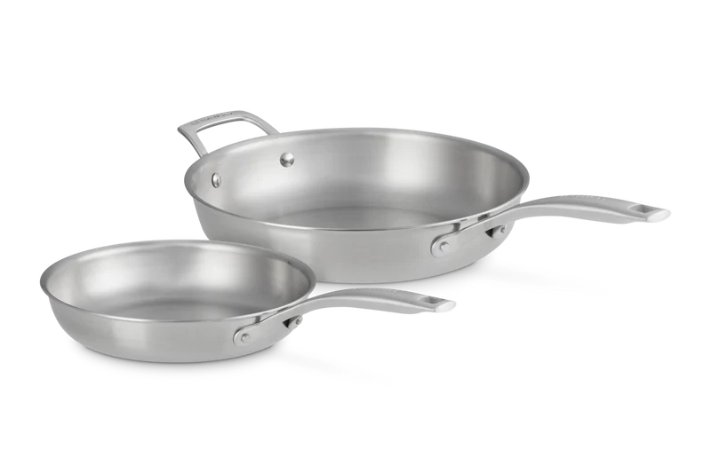 Le Creuset Bratpfannenset Edelstahl 24/28 cm 'Essential 3-lagig'