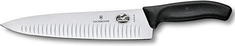 Victorinox Kochmesser mit Vertiefungen 25 cm 'Swiss Classic Black'