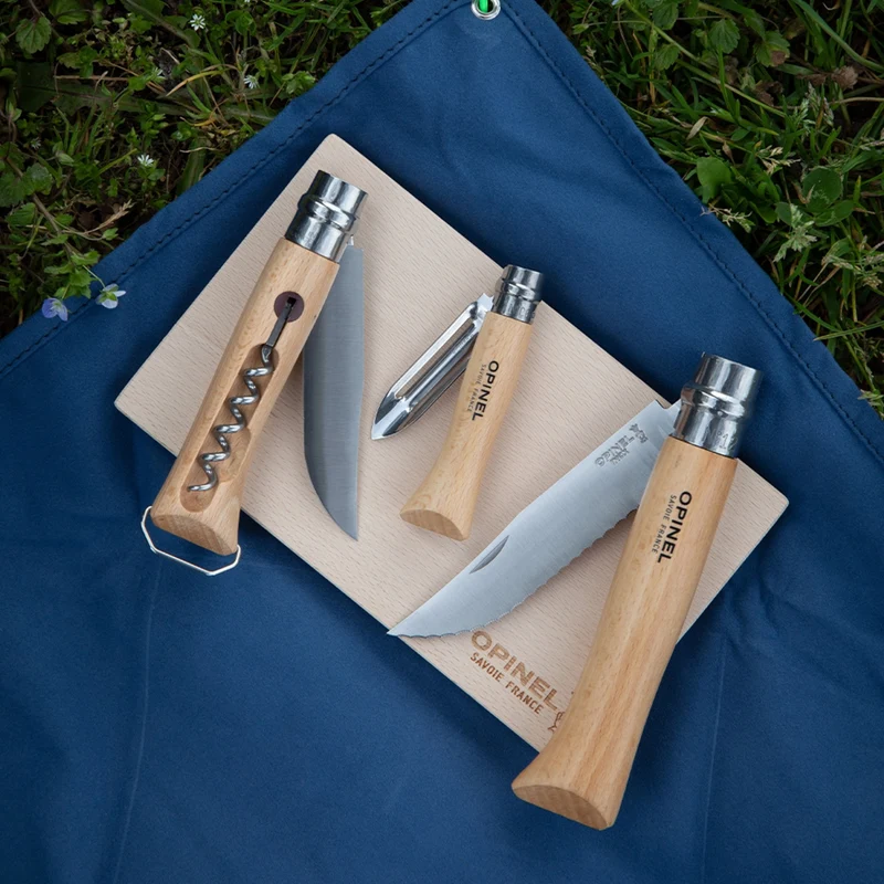 Opinel Outdoor-Set Taschenmesser, Korkenzieher und Flaschenöffner 'Nomade'