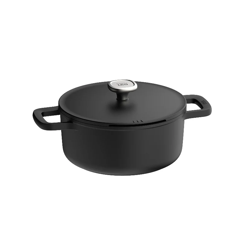 BergHOFF Casseruola Grande Antiaderente con Coperchio D28 cm Leo Phantom