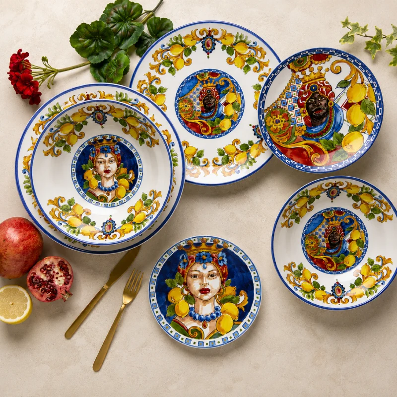 EDG Enzo De Gasperi Piatto Frutta Uomo Caltagirone D21.5