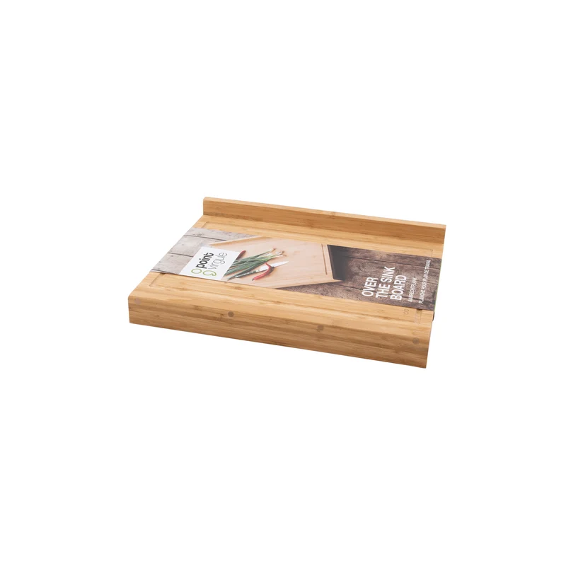 Point-Virgule Küchenregal mit Nut und Steg, Bambusholz, 40 x 30 x 6,8 cm