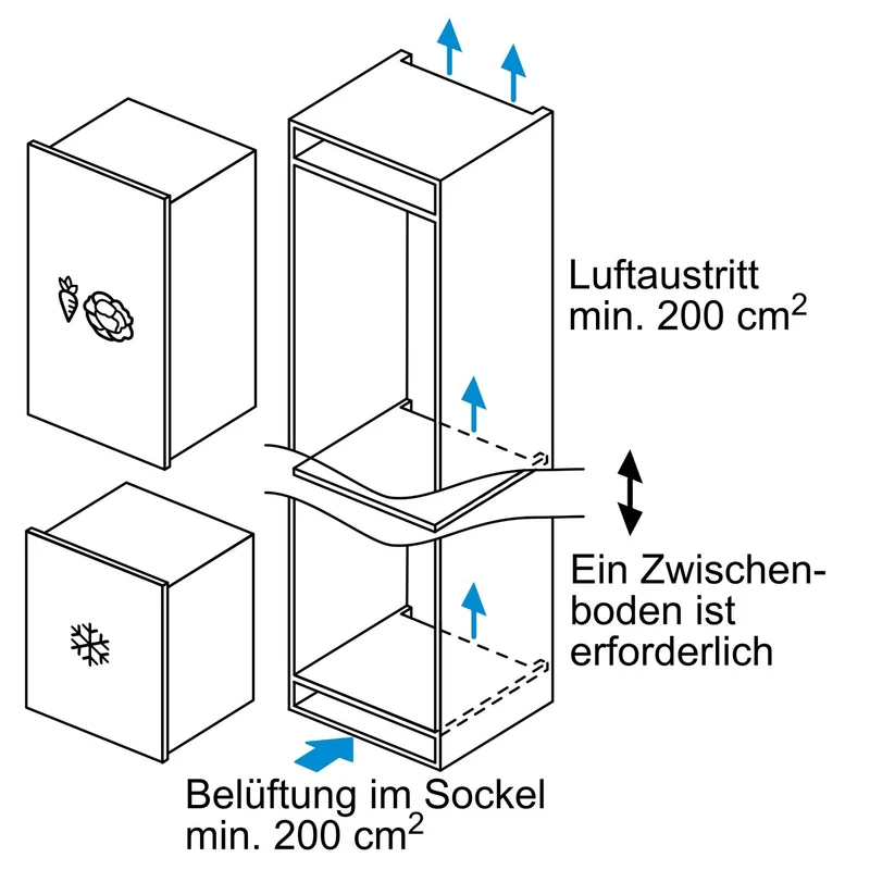 Bosch Serie 6 GIV21ADD0 Einbau-Gefrierschrank Integriert 95 l D