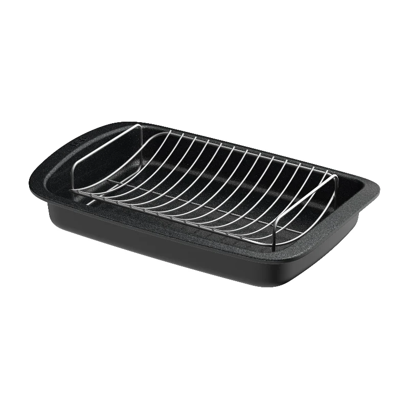 BergHOFF Rostiera con Griglia Antiaderente Graphite 42x28 cm in Alluminio Pressofuso