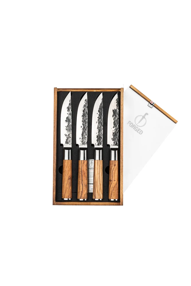 Geschmiedete Olivensteakmesser XXL