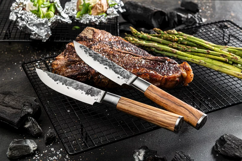 Geschmiedete Olivensteakmesser XXL