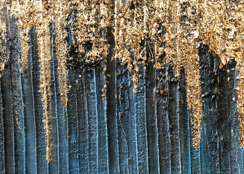Agave Quadro Blue Art Dipinto A Mano 150x70 cm