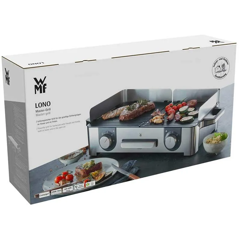 WMF Lono Master Grill elettrico 2400 W Acciaio 18/10