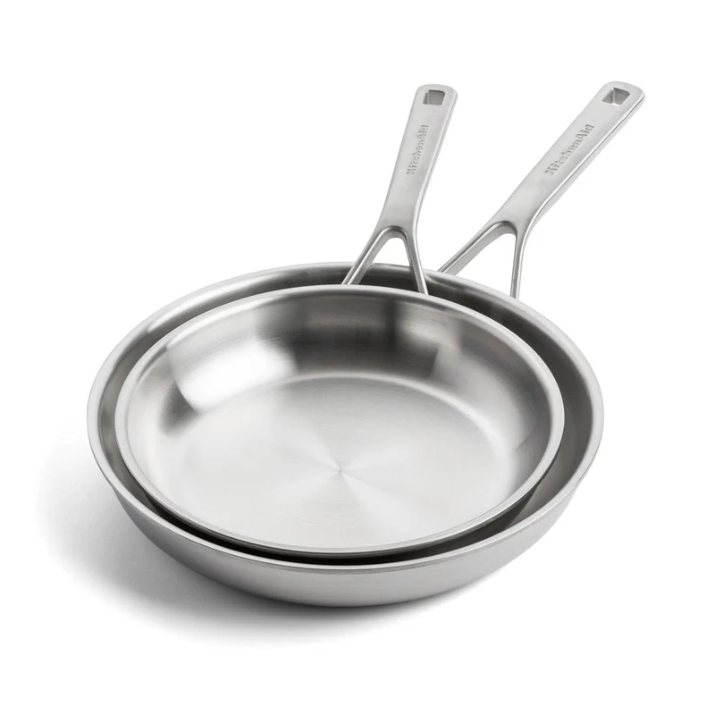 KitchenAid Bratpfannenset 24/28cm Dreifachschicht-Edelstahl
