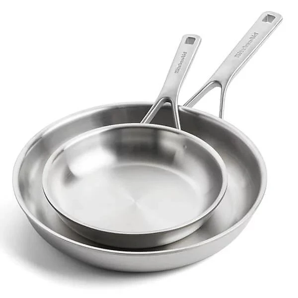 KitchenAid Bratpfannenset 20/28 cm Tri-Ply Edelstahl