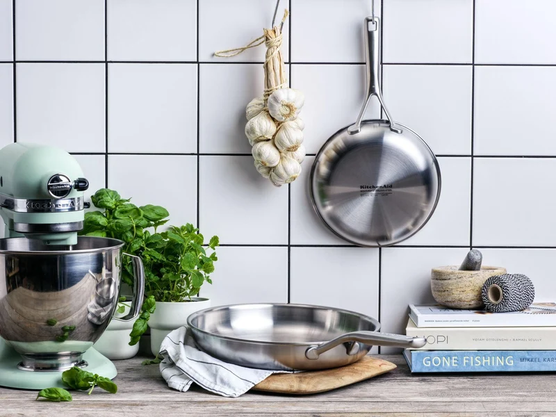 KitchenAid Bratpfannenset 20/28 cm Tri-Ply Edelstahl