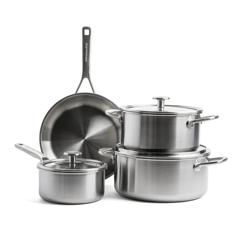 KitchenAid Topfset 7-teilig Tri-Ply Edelstahl