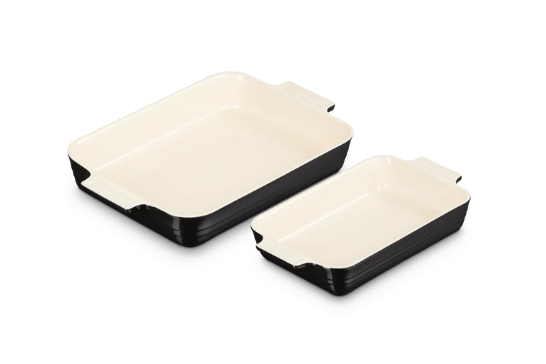 Le Creuset Auflaufform-Set, 2-teilig, Schwarz, 25 & 32 cm