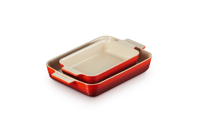 Le Creuset Auflaufform-Set, 2-teilig, „Kirschrot“, 25 & 32 cm