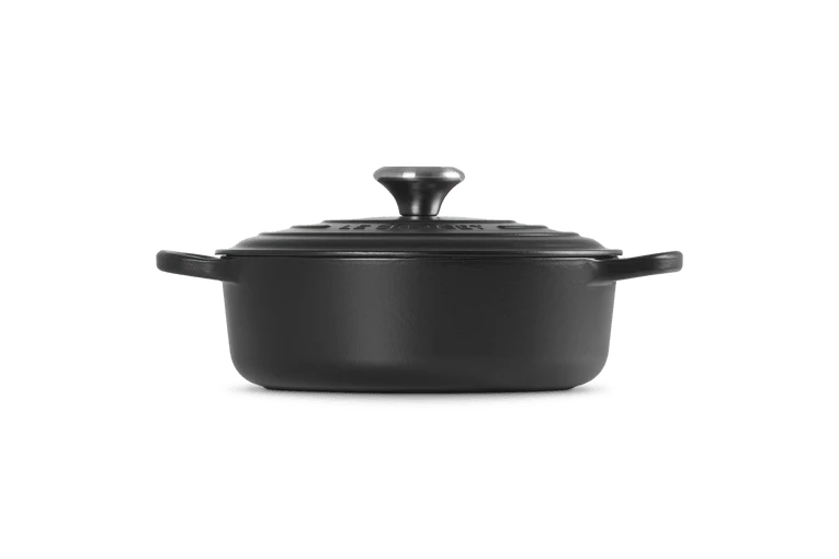 Le Creuset Flache Bratpfanne Signature „Matt Schwarz“ ø24cm / 3,1l