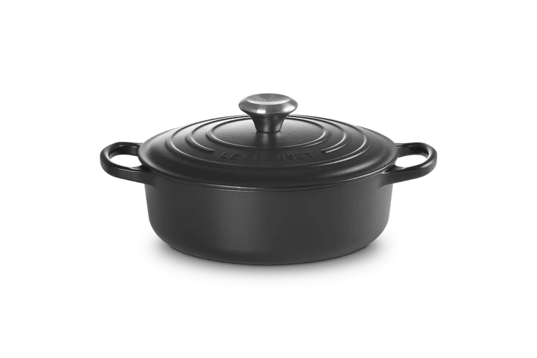 Le Creuset Flache Bratpfanne Signature „Matt Schwarz“ ø24cm / 3,1l