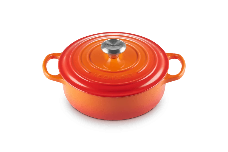 Le Creuset Flache Kasserolle Signature „Orangerot“ ø24cm / 3,1l