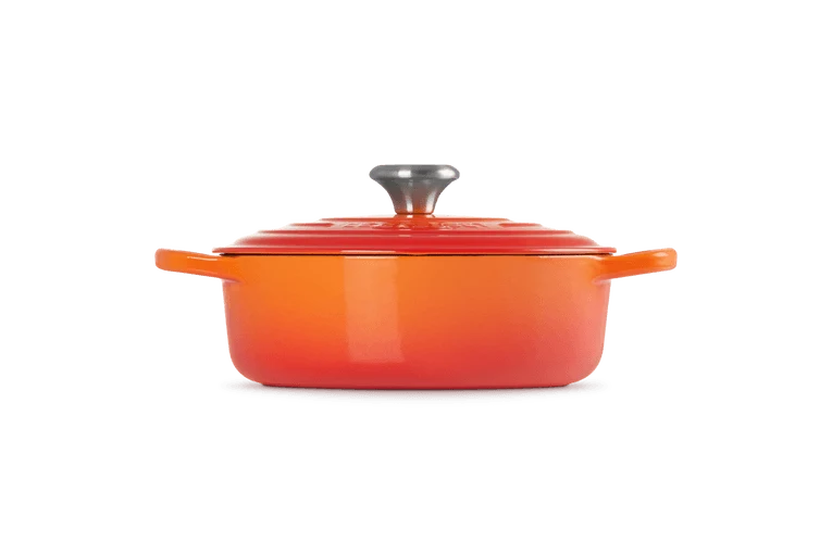 Le Creuset Flache Kasserolle Signature „Orangerot“ ø24cm / 3,1l