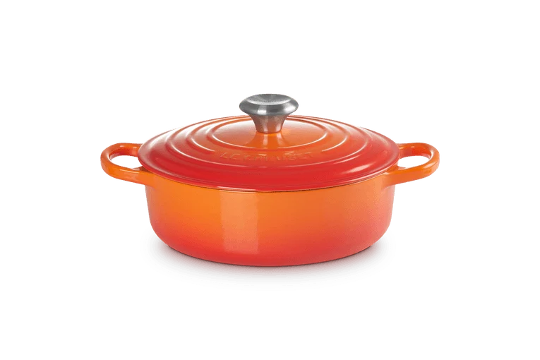 Le Creuset Flache Kasserolle Signature „Orangerot“ ø24cm / 3,1l
