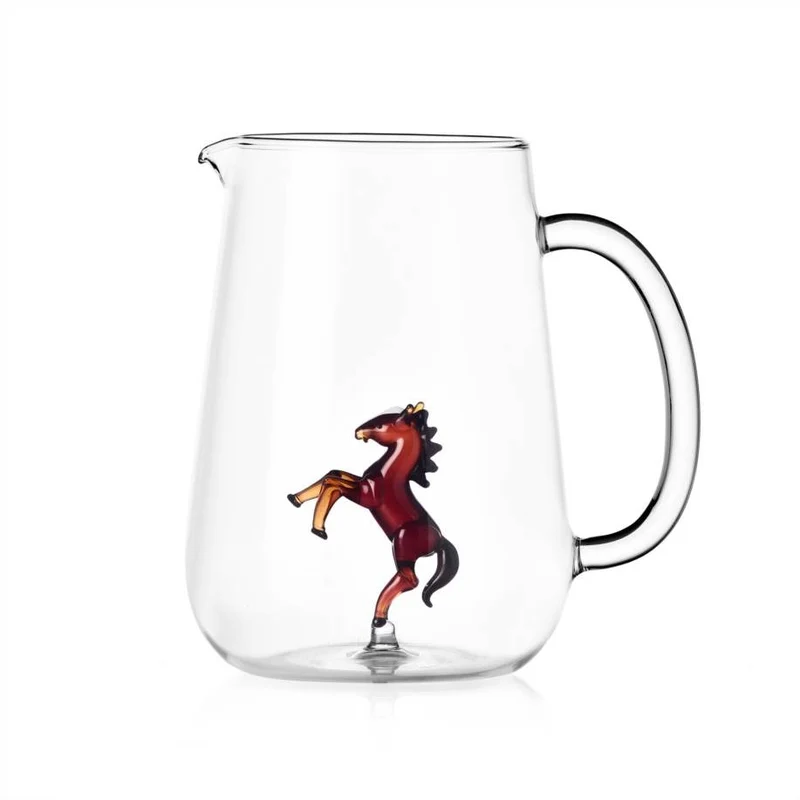 Ichendorf Milano Animal Farm Brocca Cavallo 170cl in Vetro Borosilicato