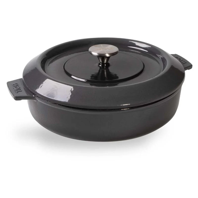 Woll, Iron, Kasserole mit Deckel, Carbon Grey Ø 28 cm, 7 cm hoch, 3,7 Liter