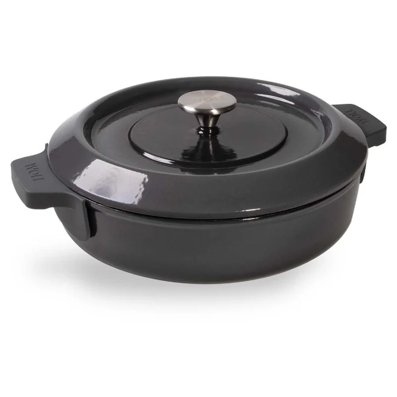 Woll, Iron, Kasserole mit Deckel, Carbon Grey Ø 28 cm, 7 cm hoch, 3,7 Liter