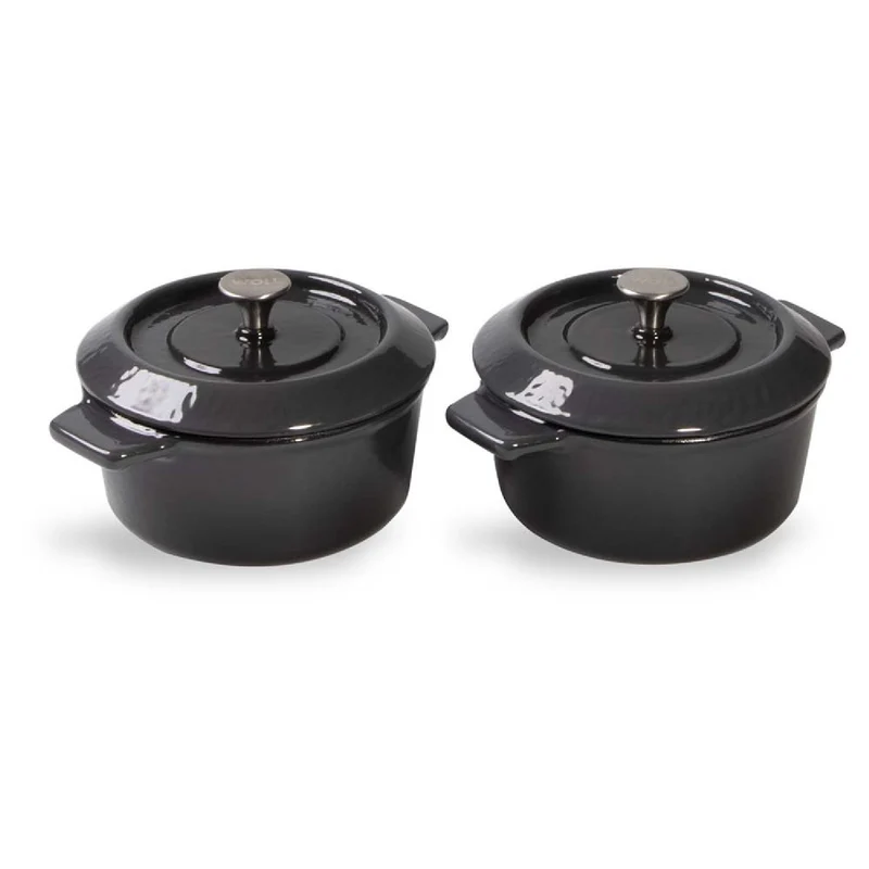 Woll, Iron, set aus 2 mini Kasserolen Carbon Grey, Ø 10 cm, 5 cm hoch, 0,3 Liter