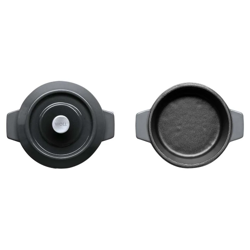 Woll, Iron, set aus 2 mini Kasserolen Carbon Grey, Ø 10 cm, 5 cm hoch, 0,3 Liter
