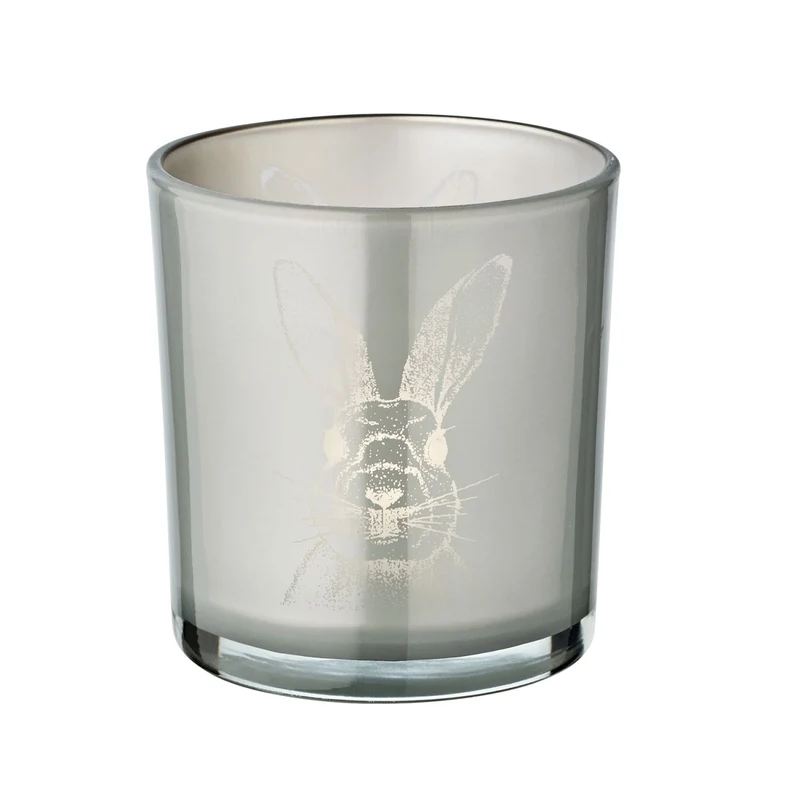 EDZARD Teelicht 2er Set Hase H 8 cm